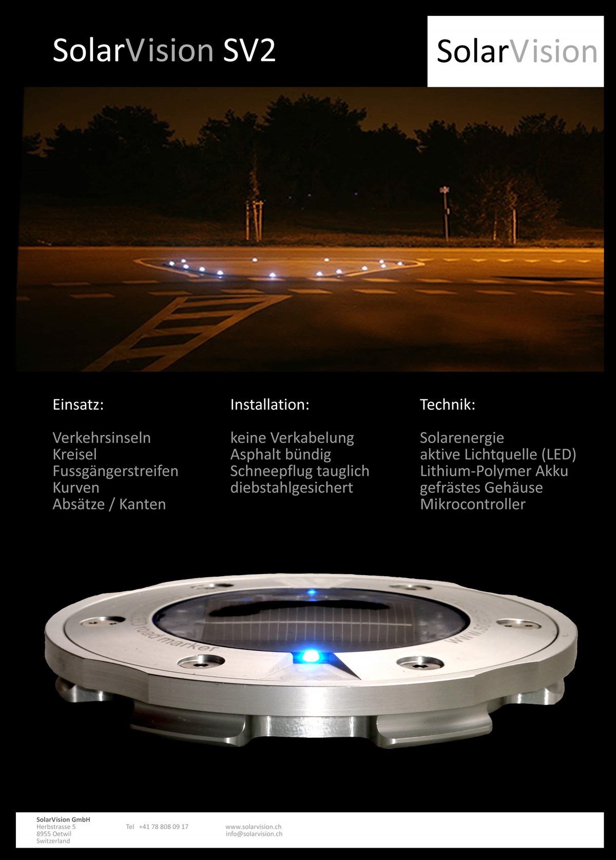 Solar Road Stud SV2 factsheet page1